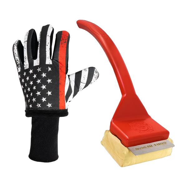 Father's Day Pack: 1 Grill Brush w/ Scraper + 1 Rescue Gloves